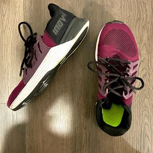 Maroon and black Inov-8 trainers size 10